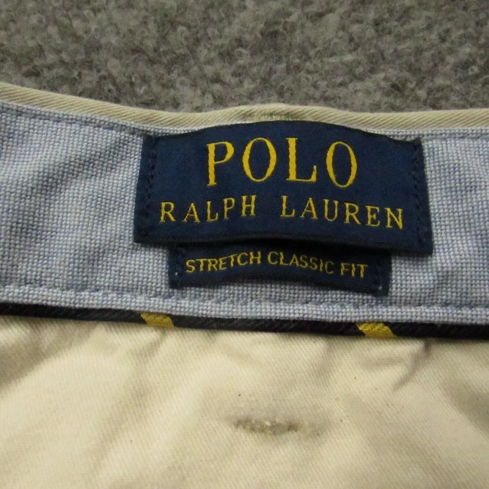 Polo Ralph Lauren Shorts Mens 42x9 Chino Beige Pony Logo‎ Stretch Classic Fit